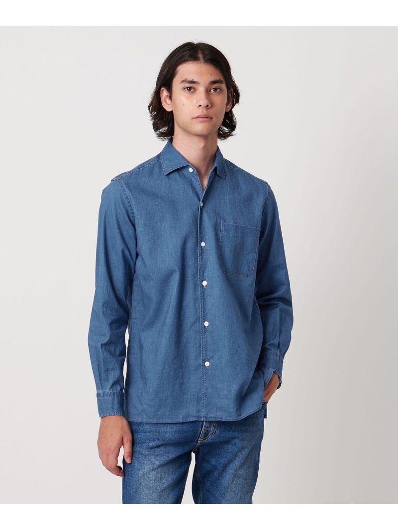 【SALE／30%OFF】インディゴ 1ポケット シャツ UNITED ARROWS ユナイテッドアローズ アウトレット トップス シャツ・ブラウス【RBA_E】【送料無料】[ Fashion]