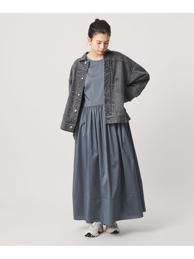 ポリエステル ギャザーフレアワンピース BEAUTY&YOUTH UNITED ARROWS ユナイテッドアローズ アウトレット ワンピース・ドレス ワンピース ブラック【送料無料】[ Fashion]｜UNITED ARROWS LTD. OUTLET