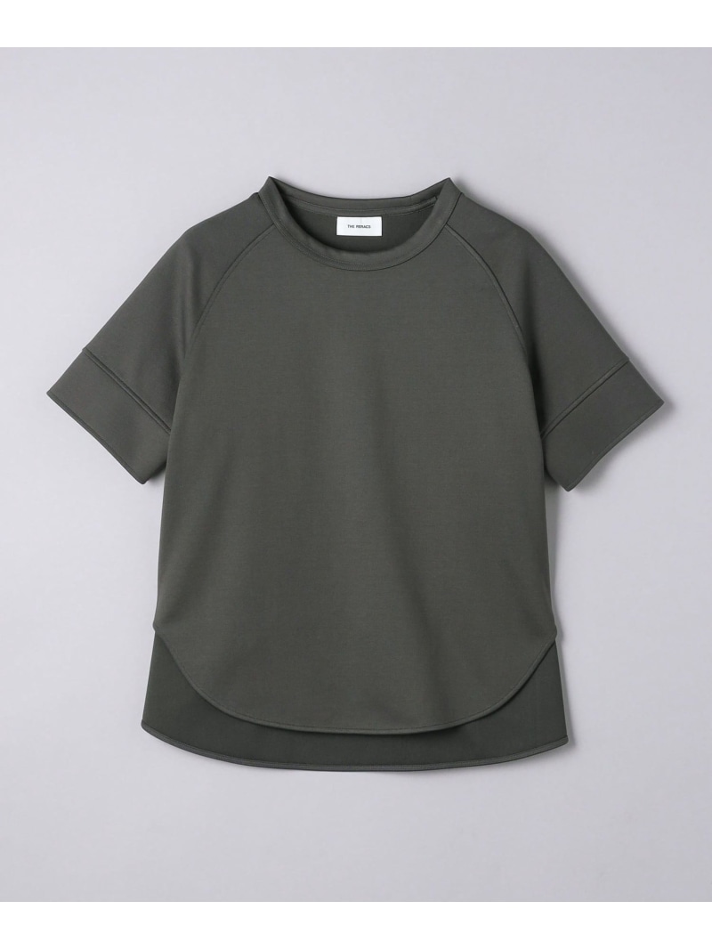 【SALE／30%OFF】＜THE RERACS ＞Aライン ショート Tシャツ UNITED ARROWS ユナイテッドアローズ アウトレット トップス カットソー・Tシャツ グレー ホワイト【RBA_E】【送料無料】[ Fashion]