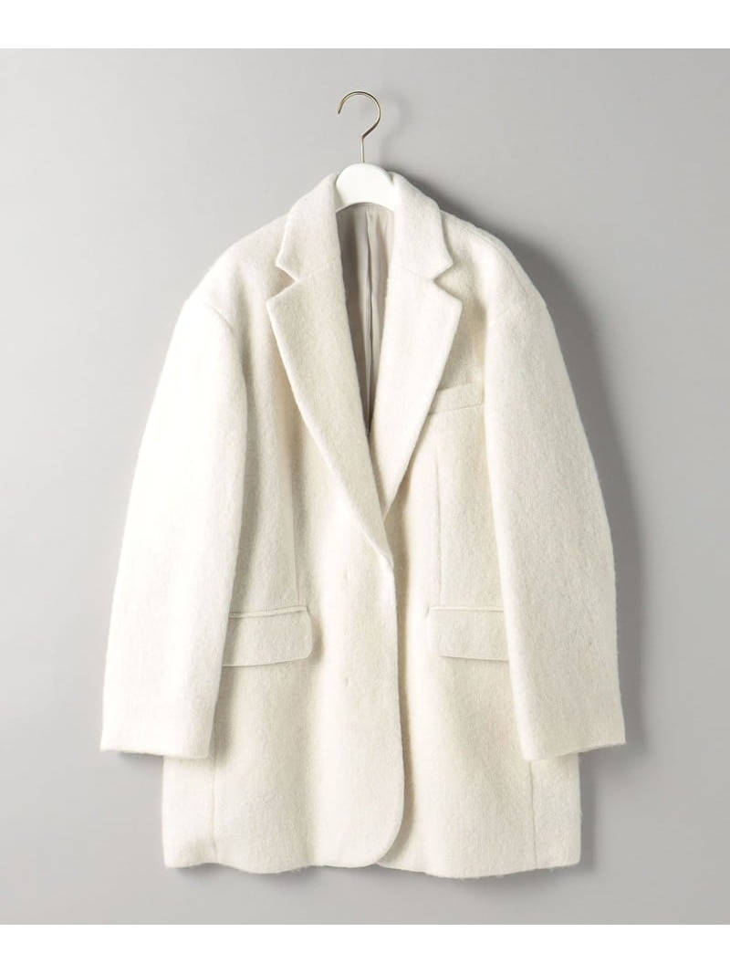 SALE／70%OFF】ウール*モヘヤブレンド シャギー ビッグ ジャケット 