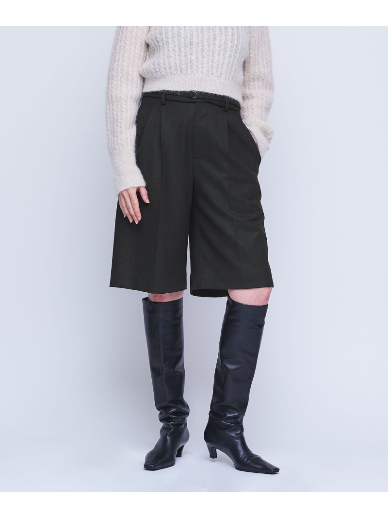 【SALE／70%OFF】＜AEWEN MATOPH＞ヘリンボーン ベルトショートパンツ AEWEN MATOPH ユナイテッドアローズ アウトレット パンツ その他のパンツ ブラック グレー【RBA_E】【送料無料】[ Fashion]