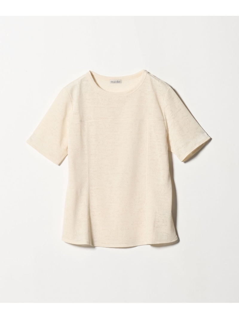 ＜Steven Alan＞手当たり次第 シアー ティーシャツ Steven Alan ユナイテッドアローズ 逃げ口 トップス カットソー・プルオーバー 黒いこと 白いこと【貨物輸送無料】[ Fashion]