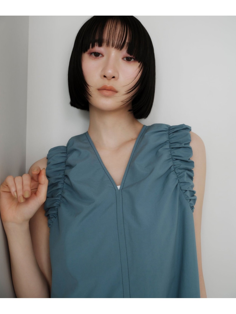 【SALE／30%OFF】＜EMMEL REFINES＞EM ステッチギャザー ノースリーブ 2WAY ワンピース EMMEL REFINES ユナイテッドアローズ アウトレット ワンピース・ドレス ワンピース ベージュ ブラック【RBA_E】【送料無料】[ Fashion]