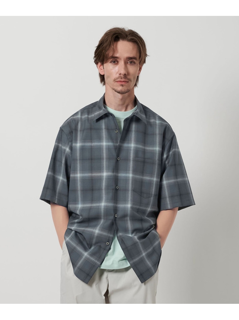 【SALE／50%OFF】尾州 オンブレ レギュラーフォルム テーパード シャツ -ウォッシャブル MADE IN JAPAN- BEAUTY&YOUTH UNITED ARROWS ユナイテッドアローズ アウトレット トップス シャツ・ブラウス ネイビー ホワイト【RBA_E】【送料無料】[ Fashion]