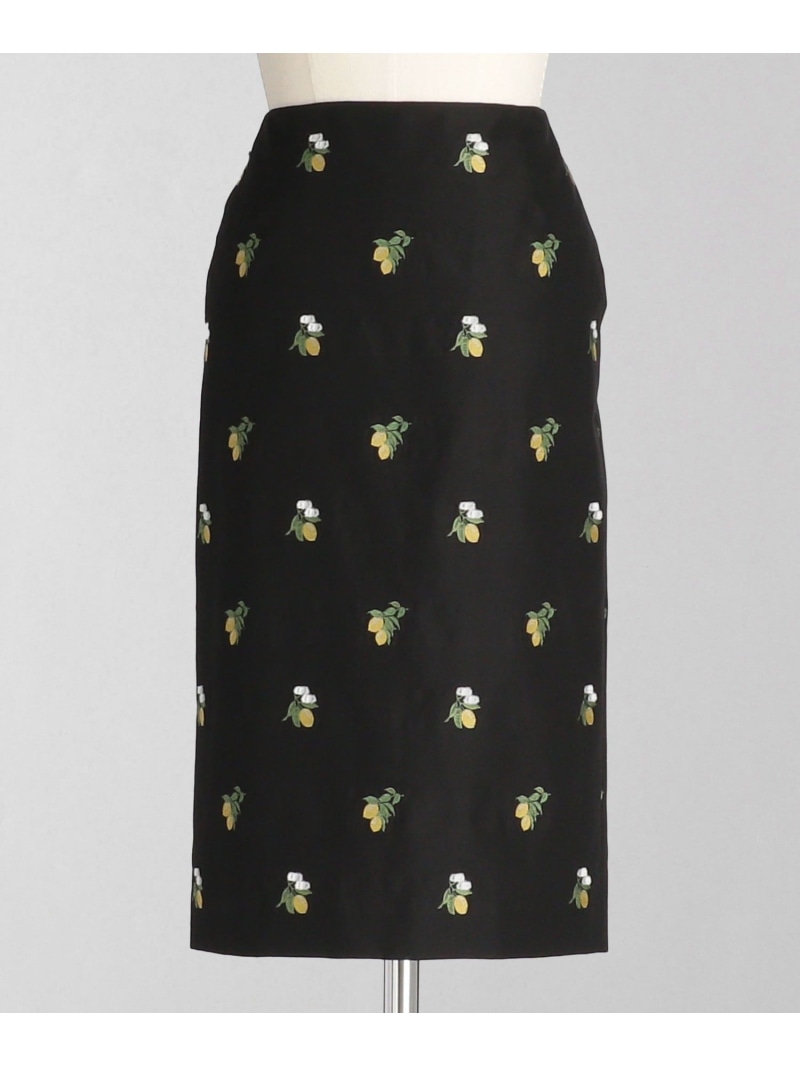【SALE／50%OFF】＜LOEFF＞レモン ジャガード スカート LOEFF ユナイテッドアローズ アウトレット スカート ミディアムスカート ブラック【RBA_E】【送料無料】[ Fashion]
