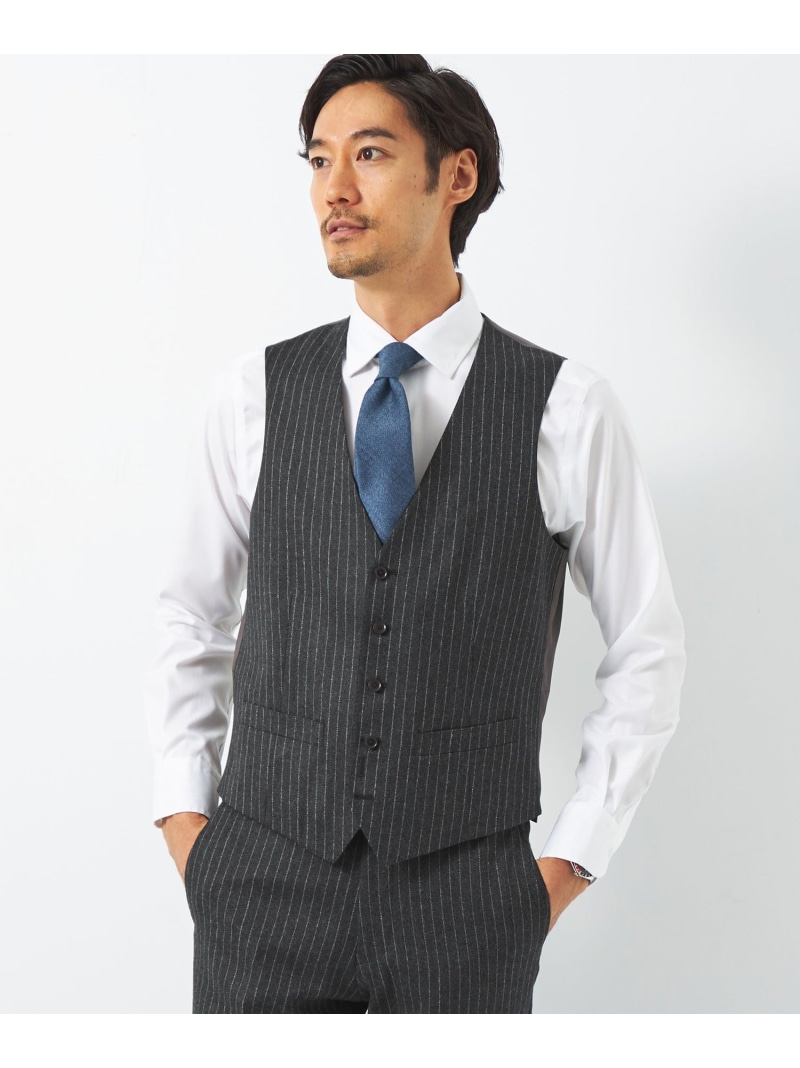 楽天市場】【SALE／70%OFF】フラノ 無地 5B スーツベスト -ストレッチ  