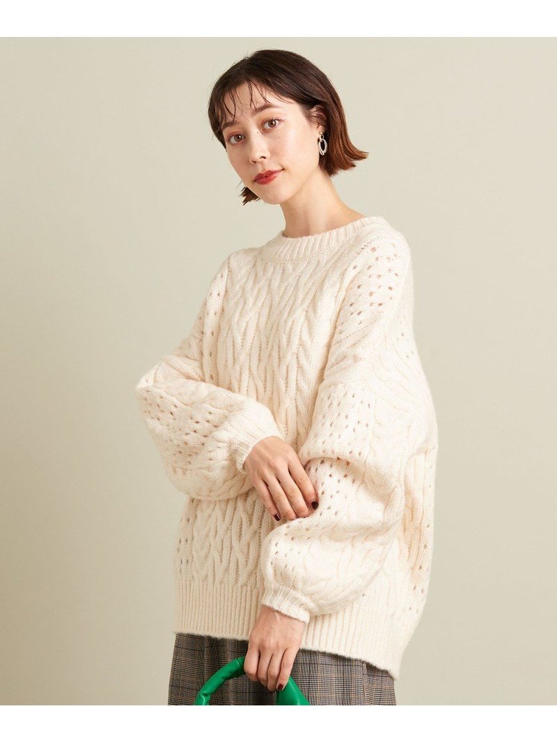 【楽天市場】【SALE/85%OFF】BY 透かし編みケーブルニットプルオーバー ∴ BEAUTY&YOUTH UNITED ARROWS ...