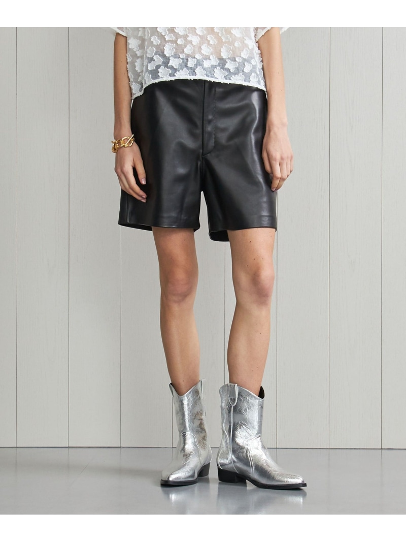 ＜H＞シープレザーショートパンツ BEAUTY\u0026YOUTH UNITED ARROWS ユナイテッドアローズ 逃げ道 ズボン下 余分の物のズボン下 黒いこと【貨物輸送無料】[ Fashion]