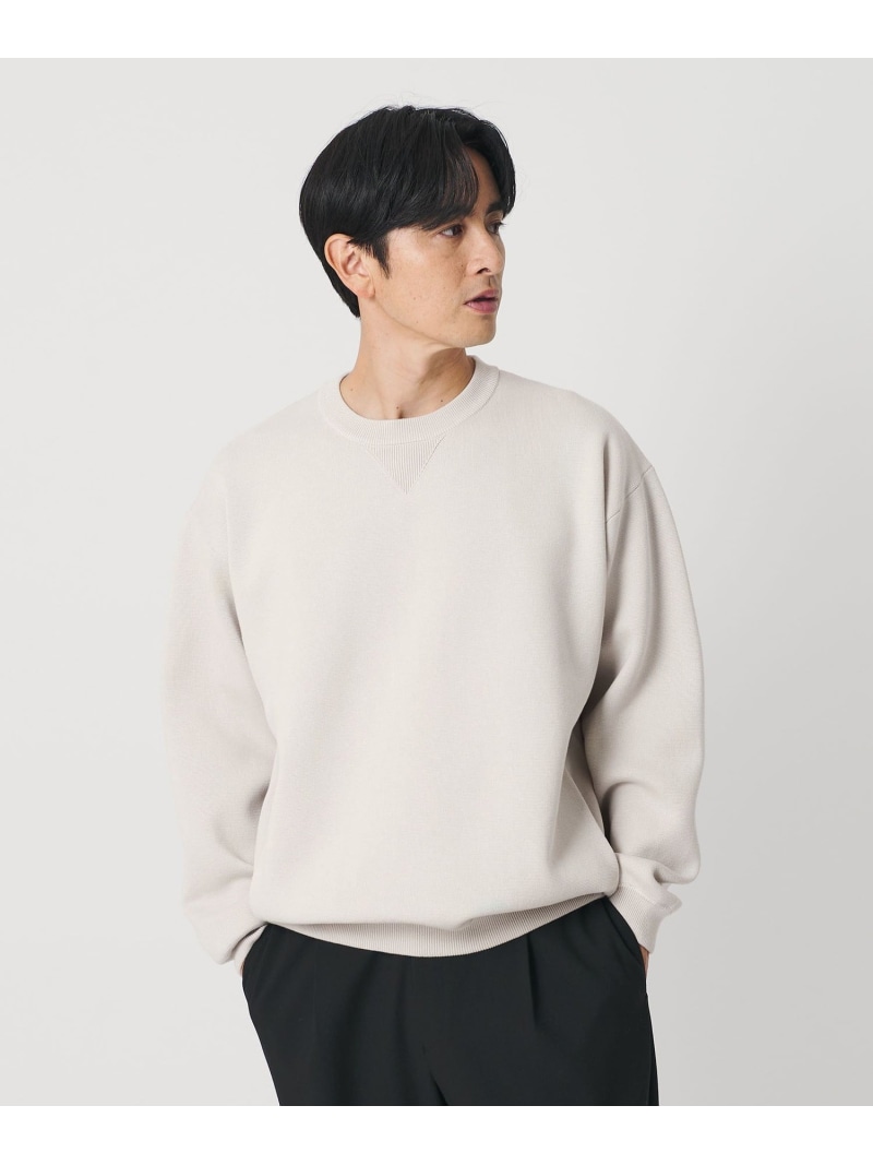 【SALE／30%OFF】ミラノリブ クルーネック ニットスウェット BEAUTY&YOUTH UNITED ARROWS ユナイテッドアローズ アウトレット トップス ニット ホワイト ブラック【RBA_E】【送料無料】[ Fashion]｜UNITED ARROWS LTD. OUTLET