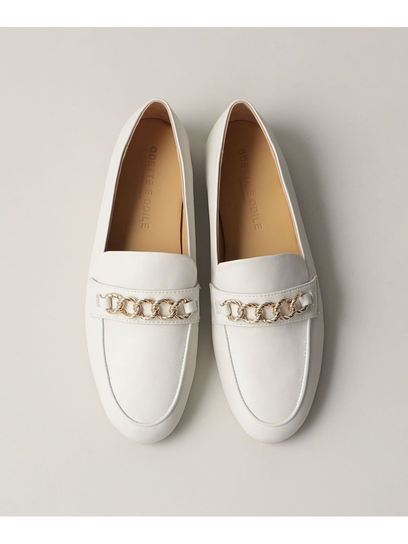 【SALE／50%OFF】チェーンソフトローファー 木目細か10↑ ODETTE E ODILE ユナイテッドアローズ 逃げ道 シューズ・靴 置き目毛皮 白いこと 黒いこと【RBA_E】【貨物輸送無料】[ Fashion]