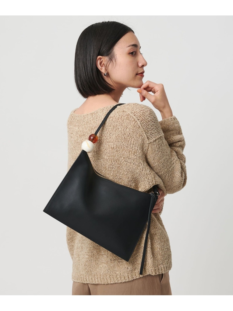 ＜WUHAUS＞なめし革 真四角 どんぶり鉢 ショルダーバッグ BEAUTY\u0026YOUTH UNITED ARROWS ユナイテッドアローズ 逃げ口 御徒面子 ショルダーバッグ 黒いこと【貨物輸送無料】[ Fashion]