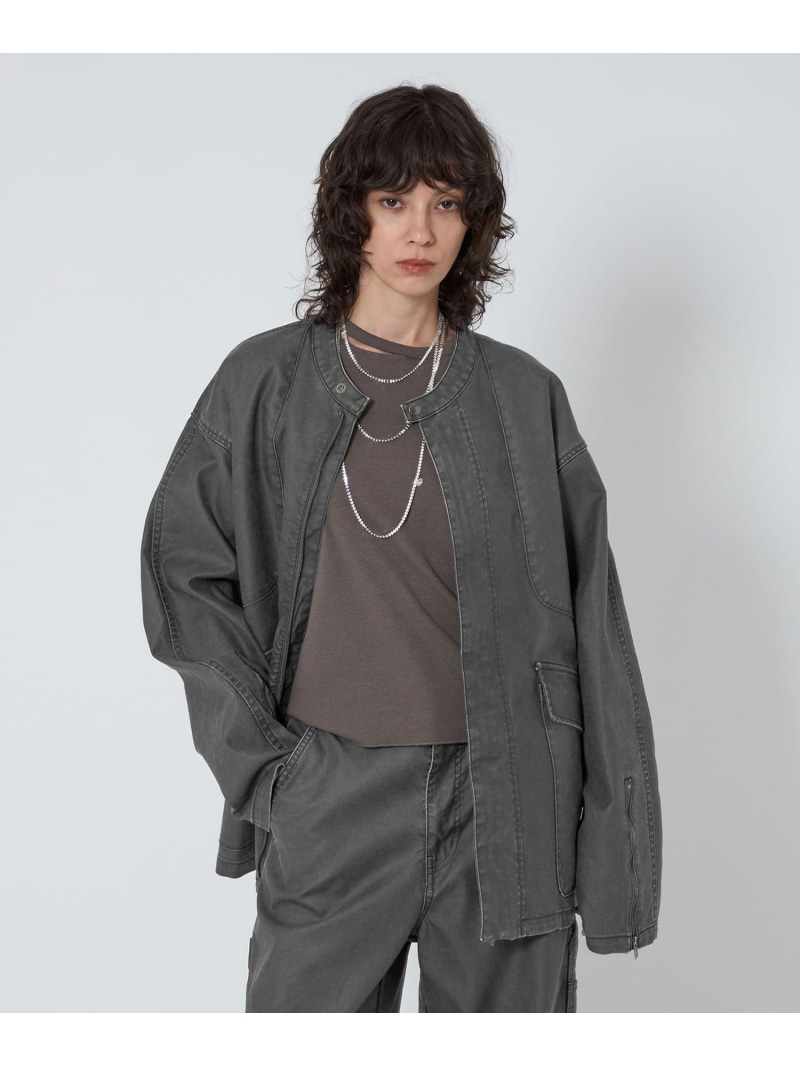 【SALE／50%OFF】＜ASTRAET＞コーティング ノーカラー ジップブルゾン UNISEX ASTRAET ユナイテッドアローズ アウトレット ジャケット・アウター ブルゾン・ジャンパー ブラック【RBA_E】【送料無料】[ Fashion]｜UNITED ARROWS LTD. OUTLET 17,978円