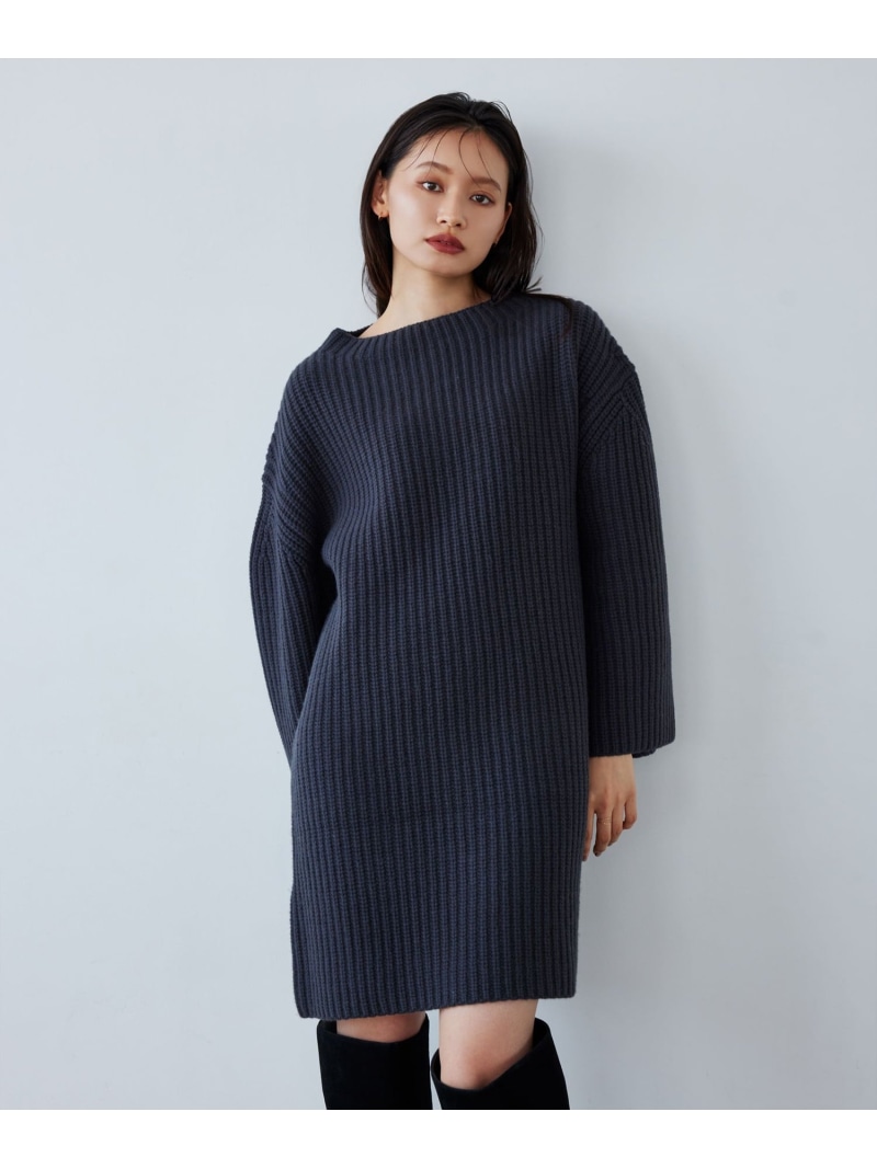 楽天市場】【SALE／65%OFF】クルーネック ミドル ニットワンピース