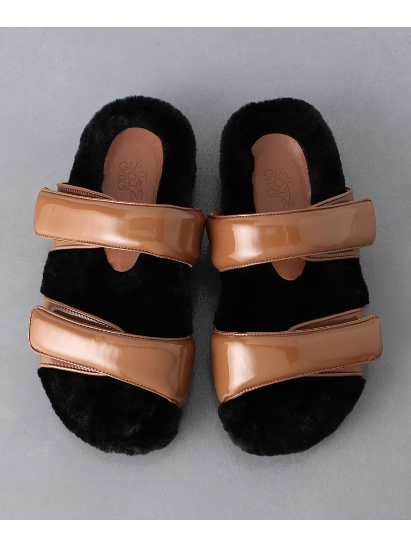 【SALE／80%OFF】＜GIABORGHINI＞F/FUR 2BELT サンダル UNITED ARROWS ユナイテッドアローズ アウトレット シューズ・靴 その他のシューズ・靴 ベージュ【RBA_E】【送料無料】[ Fashion]