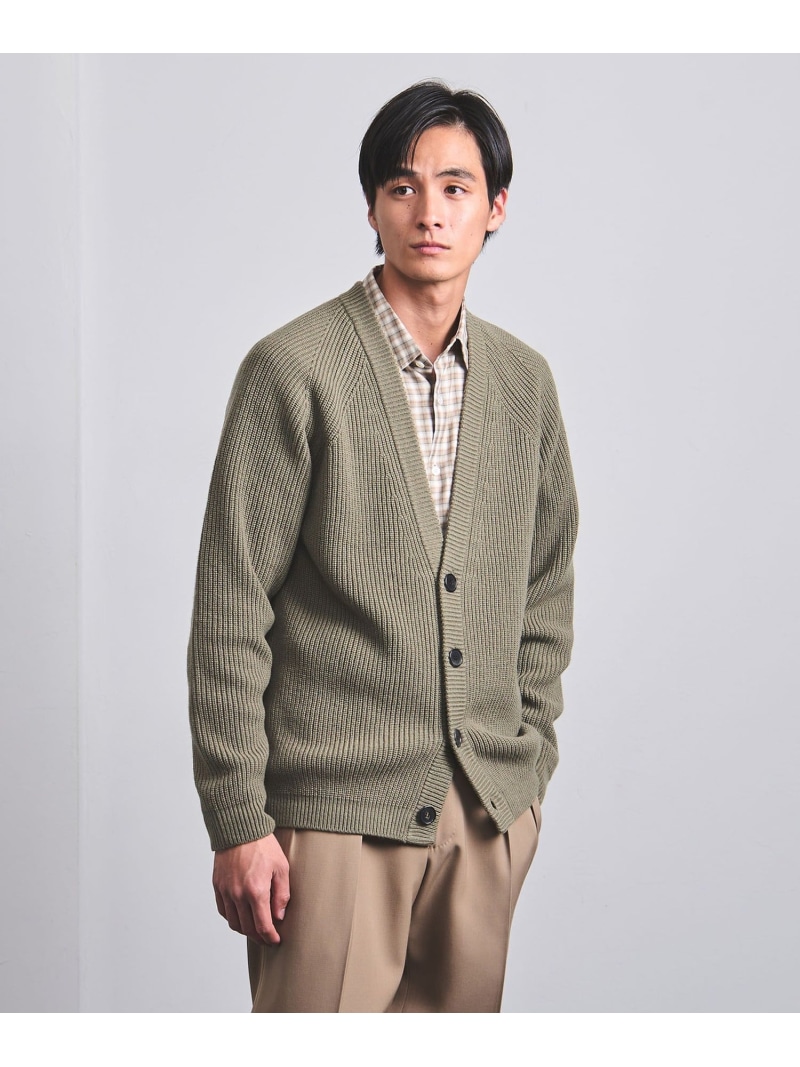 【SALE／70%OFF】YAMAGATA アゼ カーディガン UNITED ARROWS ユナイテッドアローズ アウトレット トップス カーディガン ホワイト グリーン ブラック【RBA_E】【送料無料】[ Fashion]