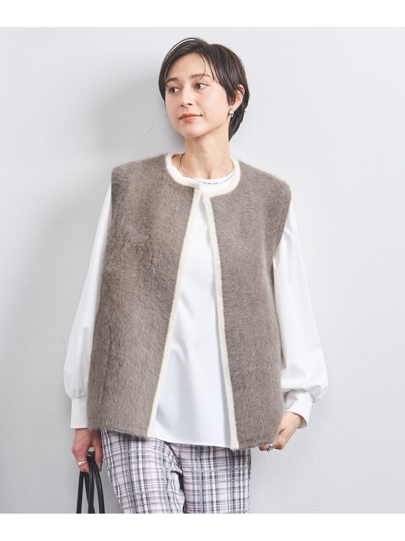 楽天市場】フォックスカシミヤ スパンコール ジップ ベスト UNITED