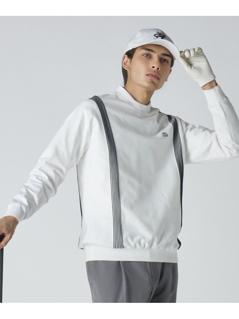 【SALE／50%OFF】メンズ ライン クルーネック ニット UNITED ARROWS GOLF ユナイテッドアローズ アウトレット スポーツ・アウトドア用品 ゴルフグッズ ネイビー ホワイト【RBA_E】【送料無料】[ Fashion]