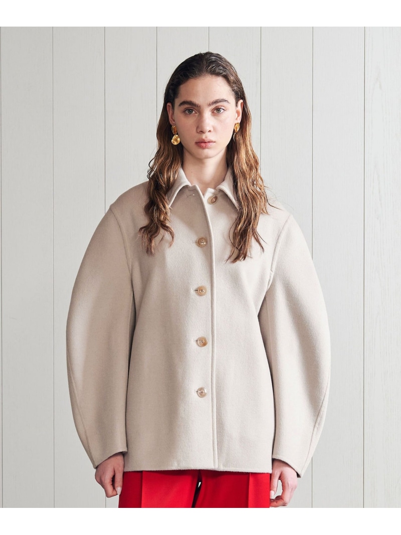 【SALE／70%OFF】＜H＞ウールカシミヤ ハーフステンカラーコート BEAUTY&YOUTH UNITED ARROWS ユナイテッドアローズ アウトレット ジャケット・アウター その他のジャケット・アウター ブラック ベージュ【RBA_E】【送料無料】[ Fashion]