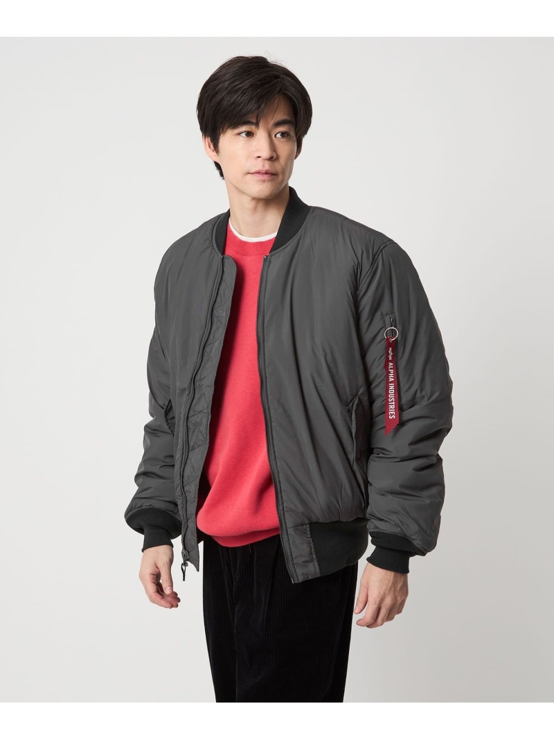 【SALE／40%OFF】【別注】＜ALPHA INDUSTRIES＞リバーシブル MA-1 フライトジャケット ブルゾン UNITED ARROWS green label relaxing ユナイテッドアローズ アウトレット ジャケット・アウター MA-1 グレー【RBA_E】【送料無料】[ Fashion]｜UNITED ARROWS LTD. OUTLET