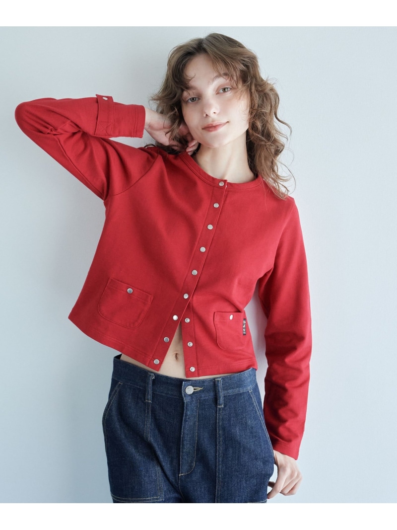 【SALE／40%OFF】＜To b. by agnes b.コラボ＞ドットボタン カーディガン UNITED ARROWS green label relaxing ユナイテッドアローズ アウトレット トップス カーディガン ブラック レッド ホワイト【RBA_E】【送料無料】[ Fashion]｜UNITED ARROWS LTD. OUTLET