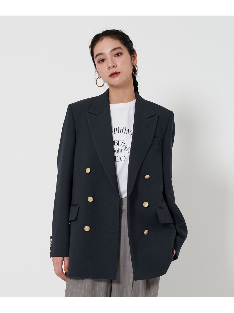 ポリエステルブレンド ダブル ジャケット BEAUTY&YOUTH UNITED ARROWS ユナイテッドアローズ アウトレット ジャケット・アウター テーラードジャケット・ブレザー ネイビー【送料無料】[ Fashion]｜UNITED ARROWS LTD. OUTLET