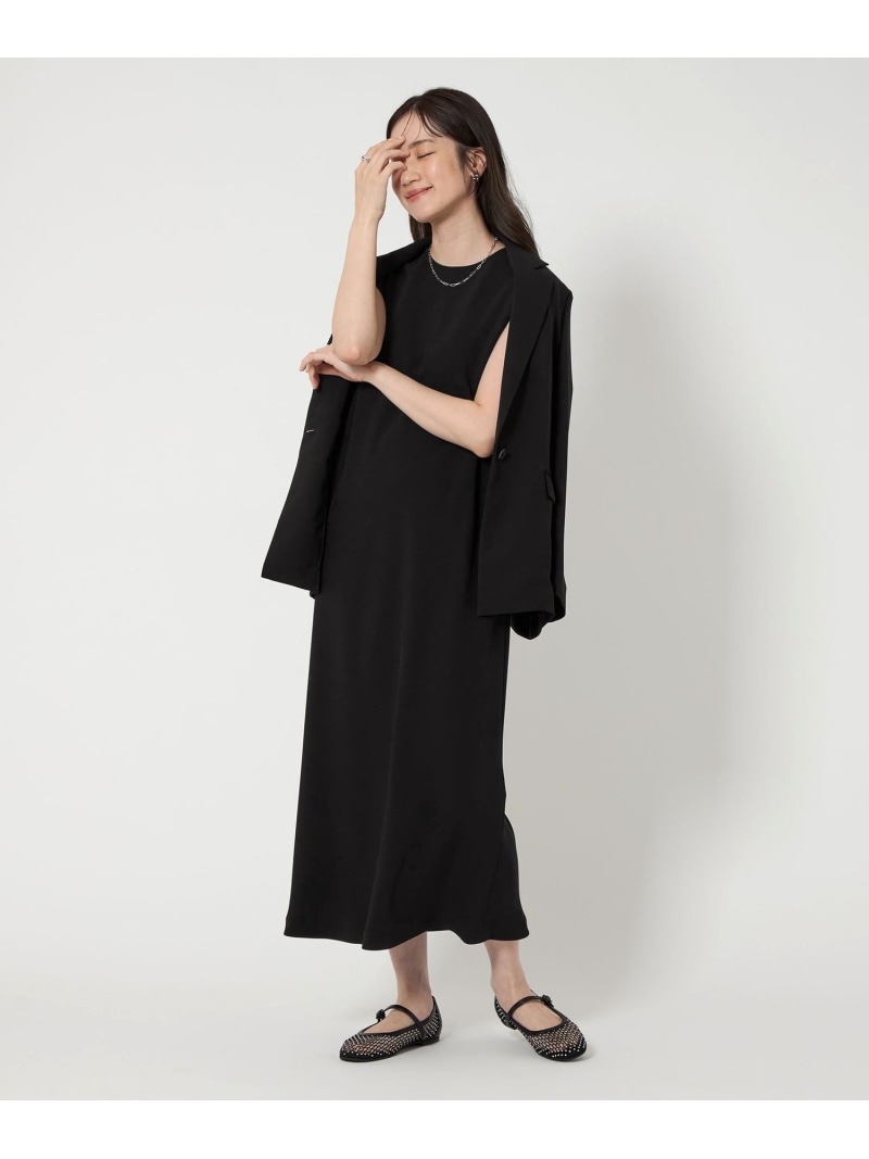 【SALE／50%OFF】drapy タック ノースリーブ ワンピース UNITED ARROWS ユナイテッドアローズ アウトレット ワンピース・ドレス ワンピース ブラック ネイビー【RBA_E】【送料無料】[ Fashion]