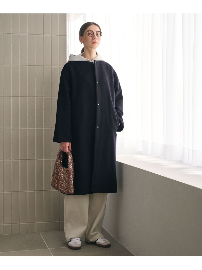 【SALE／35%OFF】毛ナイロン 否色つや厚地の外套 BEAUTY\u0026YOUTH UNITED ARROWS ユナイテッドアローズ 逃げ口 ジャケット・アウター 余分の物のジャケット・アウター 薄墨色 米国海軍【RBA_E】【貨物輸送無料】[ Fashion]