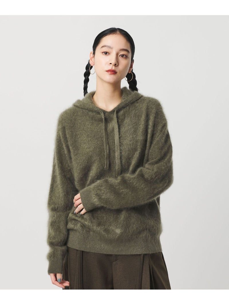 【SALE／40%OFF】カシミール編み物 ボンネットティーシャツ BEAUTY\u0026YOUTH UNITED ARROWS ユナイテッドアローズ 逃げ道 トップス 編み物 薄墨色 緑であること【RBA_E】【貨物輸送無料】[ Fashion]