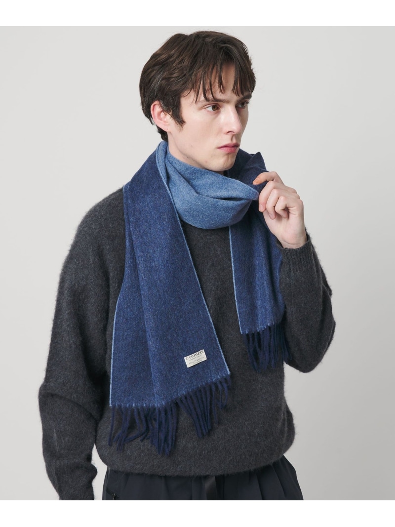 【SALE／40%OFF】カシミール リヴァーシブル 消音装置 BEAUTY\u0026YOUTH UNITED ARROWS ユナイテッドアローズ 逃げ道 流行り物雑貨 マフラー・ストール・ネックウォーマー オレンジ色 赤銅色 薄墨色 黒いこと【RBA_E】【貨物輸送無料】[ Fashion]
