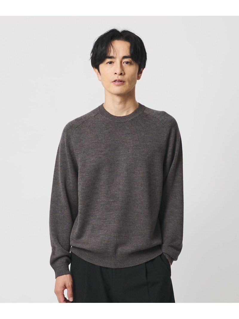 7ゲージ ファイン MRN クルーネック ニット 手洗い可能 BEAUTY&YOUTH UNITED ARROWS ユナイテッドアローズ アウトレット トップス ニット グレー ブラック【送料無料】[ Fashion]｜UNITED ARROWS LTD. OUTLET