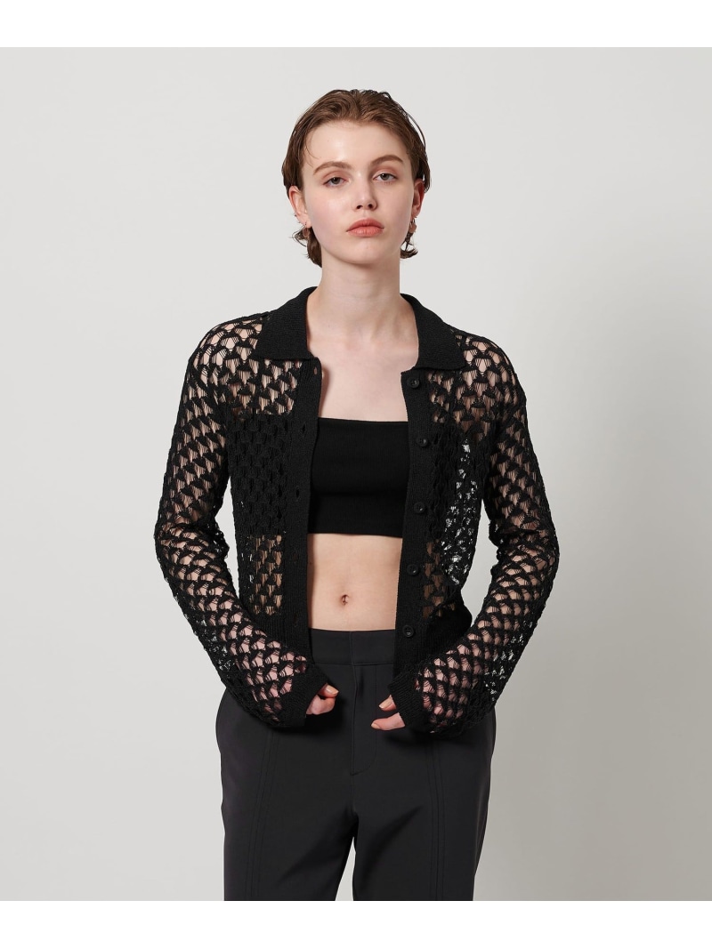 【SALE／50%OFF】＜H＞コードヤーン カーディガン BEAUTY&YOUTH UNITED ARROWS ユナイテッドアローズ アウトレット トップス カーディガン グレー ブラック【RBA_E】【送料無料】[ Fashion]