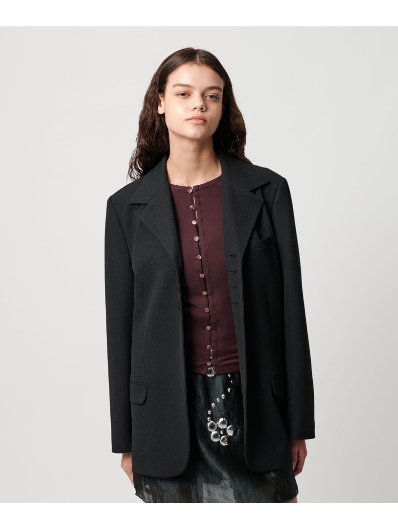 【SALE／60%OFF】＜ATTISESSION＞五分五分 プルオーバー衣袂 上衣 2WAY ATTISESSION ユナイテッドアローズ 逃げ口 ジャケット・アウター テーラードジャケット・ブレザー 黒いこと 薄墨色【RBA_E】【貨物輸送無料】[ Fashion]