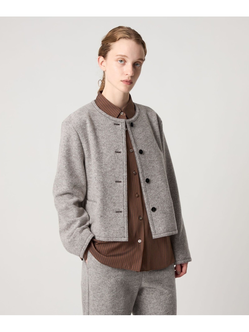 【SALE／40%OFF】＜Steven Alan＞ボア ノーカラー ジャケット Steven Alan ユナイテッドアローズ アウトレット ジャケット・アウター ノーカラージャケット ブラック グレー【RBA_E】【送料無料】[ Fashion]｜UNITED ARROWS LTD. OUTLET
