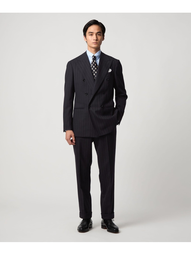 【SALE／30%OFF】広広とした縞模様 ダブル 6名取り草 背広 MC-MODEL ヨコ伸ばすこと UNITED ARROWS ユナイテッドアローズ 降車口 背広・フォーマル セットアップ背広 米国海軍【RBA_E】【貨物輸送無料】[ Fashion]