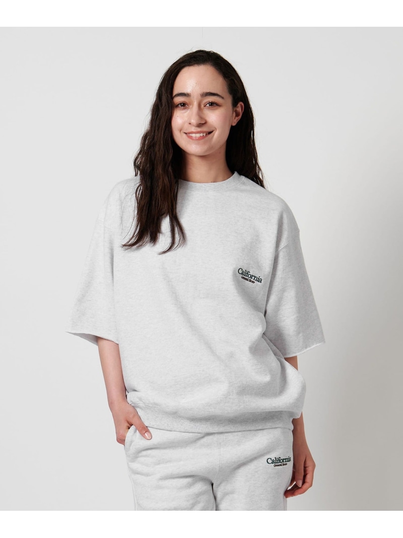 【SALE／50%OFF】＜CGS.＞ オーガニックコットン スウェット クルーネック ショートスリーブ California General Store ユナイテッドアローズ アウトレット トップス スウェット・トレーナー グレー ブルー【RBA_E】【送料無料】[ Fashion]