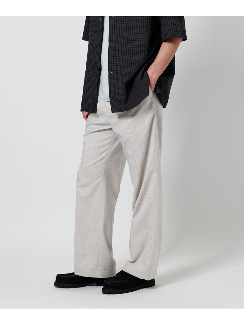【SALE／50%OFF】FLAX ライク 1プリーツ ワイド トラウザーズ -ヨコストレッチ・吸水速乾- BEAUTY&YOUTH UNITED ARROWS ユナイテッドアローズ アウトレット パンツ その他のパンツ ホワイト ブラック【RBA_E】【送料無料】[ Fashion]