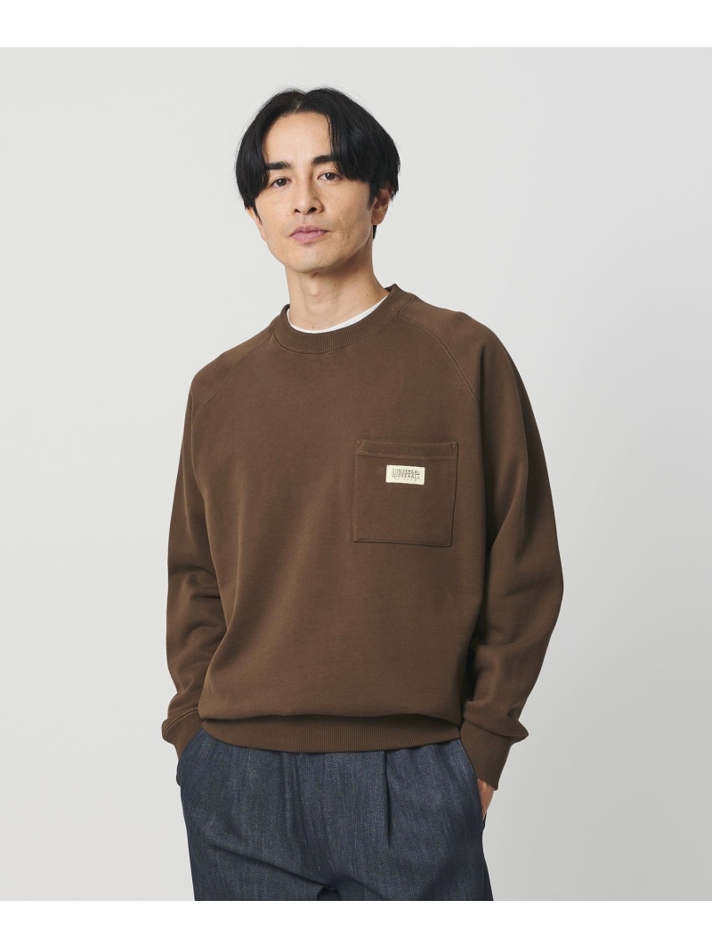【SALE／30%OFF】【別注】＜UNIVERSAL OVERALL＞1衣嚢 汗水 BEAUTY\u0026YOUTH UNITED ARROWS ユナイテッドアローズ 逃げ道 トップス スウェット・トレーナー 白いこと 赤銅色 薄墨色 黒いこと【RBA_E】【貨物輸送無料】[ Fashion]