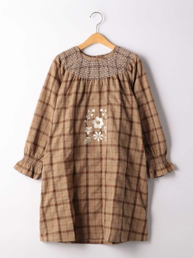 Glr 刺しゅうチェックワンピース Green ユナイテッドアローズ Label Relaxing United Arrows