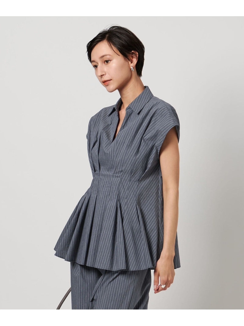 【SALE／30%OFF】MANTECO POP フレンチスリーブ ブラウス UNITED ARROWS ユナイテッドアローズ アウトレット トップス シャツ・ブラウス ブルー グレー ブラック【RBA_E】【送料無料】[ Fashion]