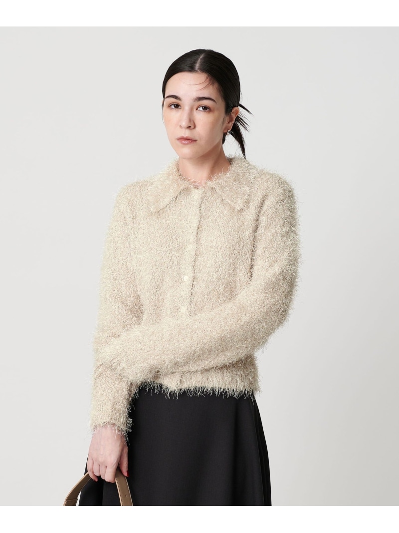 【SALE／50%OFF】ポリエステル シャギーカーディガン ウォッシャブル BEAUTY\u0026YOUTH UNITED ARROWS ユナイテッドアローズ 逃げ口 トップス ジレー 黒いこと 白いこと【RBA_E】【貨物輸送無料】[ Fashion]