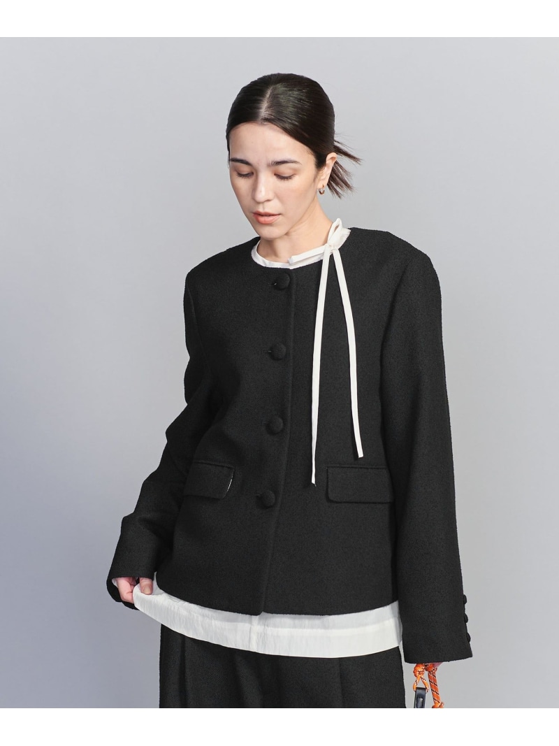 楽天市場】【SALE／80%OFF】ツイード ビジュー ニットブルゾン