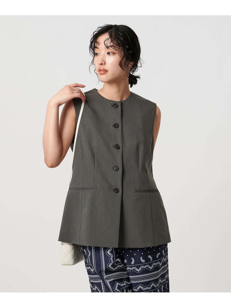 【SALE／50%OFF】オックス 真っただ中より良い UNITED ARROWS ユナイテッドアローズ 逃げ道 トップス より良い・ジレ 黒いこと 薄墨色【RBA_E】【貨物輸送無料】[ Fashion]