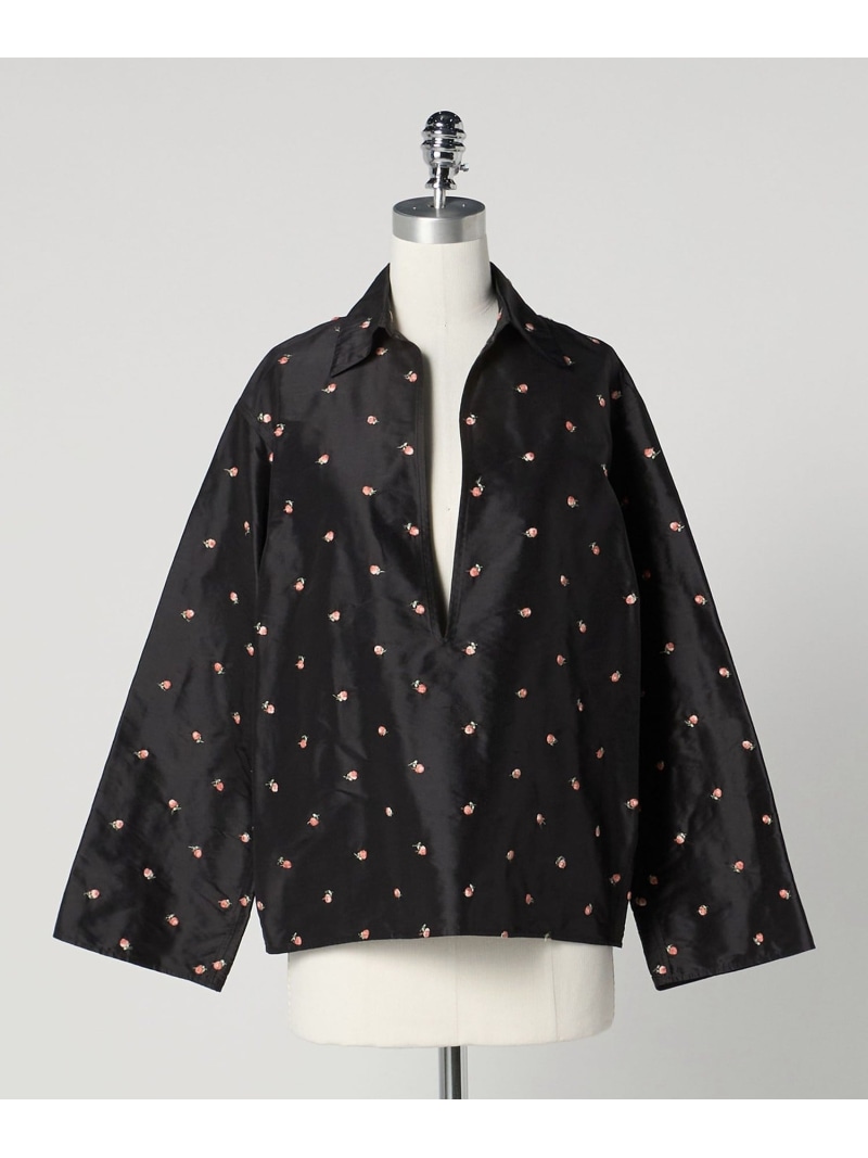 ＜LOEFF＞ローズ タフタ スキッパー シャツ LOEFF ユナイテッドアローズ アウトレット トップス シャツ・ブラウス ブラック【送料無料】[ Fashion]｜UNITED ARROWS LTD. OUTLET