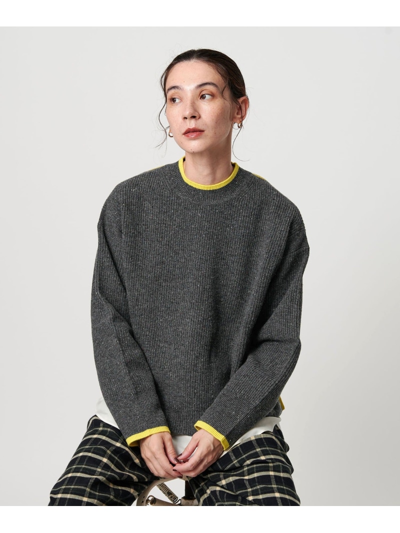 【SALE／30%OFF】ネップ色つや伝達ルート 労働者の一団のど首 編み物ティーシャツ BEAUTY\u0026YOUTH UNITED ARROWS ユナイテッドアローズ 逃げ口 トップス 編み物 白いこと 薄墨色【RBA_E】【貨物輸送無料】[ Fashion]