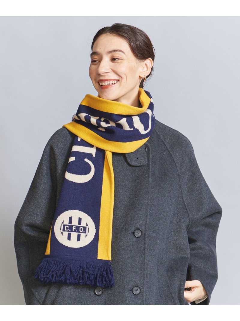 【SALE／60%OFF】【別注】＜ST.JHONES 3RD CLUB＞ニット ストール BEAUTY&YOUTH UNITED ARROWS ユナイテッドアローズ アウトレット ファッション雑貨 マフラー・ストール・ネックウォーマー グレー ネイビー【RBA_E】【送料無料】[ Fashion]