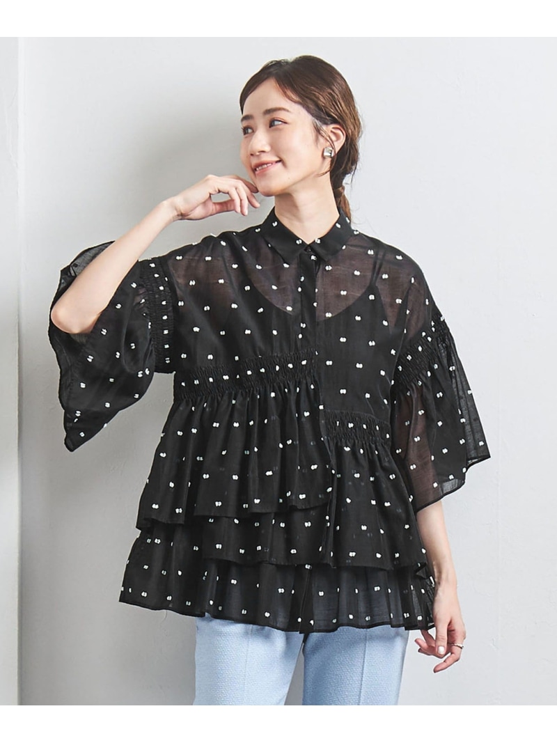 UNITED ARROWS スソフリル パフスリーブ ブラウス UNITED ARROWS（ユナイテッドアローズ）の「スソフリル