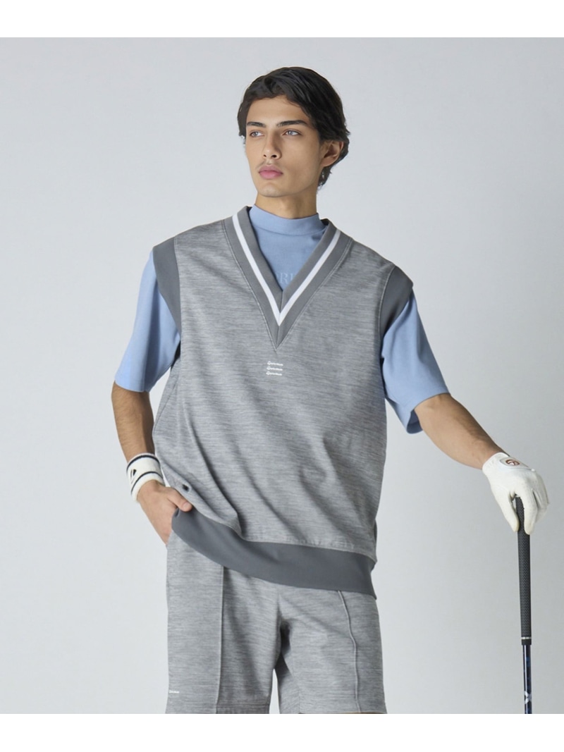 【SALE／40%OFF】【別注】＜TaylorMade*UNITED ARROWS＞ ユニセックス ルーズ Vネック ベスト UNITED ARROWS GOLF ユナイテッドアローズ アウトレット スポーツ・アウトドア用品 ゴルフグッズ ネイビー グレー ホワイト【RBA_E】【送料無料】[ Fashion]