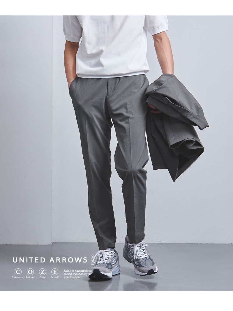 【SALE／60%OFF】ドビー ノープリーツ スラックス UA COZY -ストレッチ・撥水・ウォッシャブル・防しわ- UNITED ARROWS ユナイテッドアローズ アウトレット スーツ・フォーマル スーツパンツ ネイビー グレー ブラック【RBA_E】【送料無料】[ Fashion]