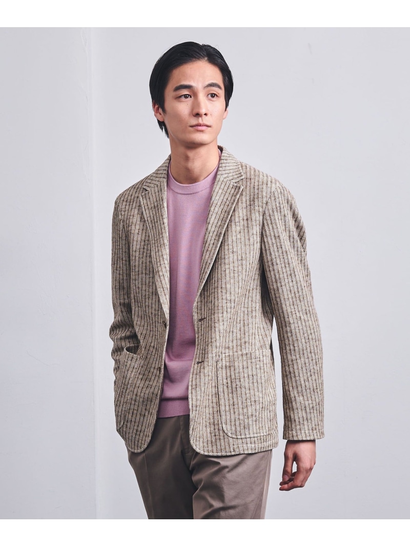 【SALE／70%OFF】ジャガードストライプ シングル2ボタン テーラードジャケット T-MODEL UNITED ARROWS ユナイテッドアローズ アウトレット ジャケット・アウター テーラードジャケット・ブレザー ベージュ【RBA_E】【送料無料】[ Fashion]｜UNITED ARROWS LTD. OUTLET