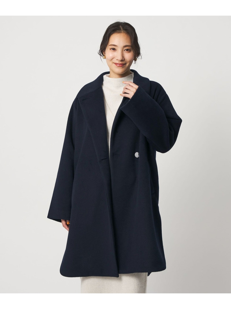 NAVY】カシミヤブレンド ネイビー チェスターコートA DAY IN THE LIFE